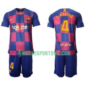 Koszulka FC Barcelona Ivan Rakitić 4 Dziecięcy Domowe Stroje Piłkarskie 2019/20 Krótki Rękaw